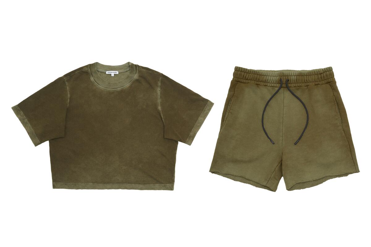 The Tokyo crop tee and Brooklyn shorts from Cotton Citizen.