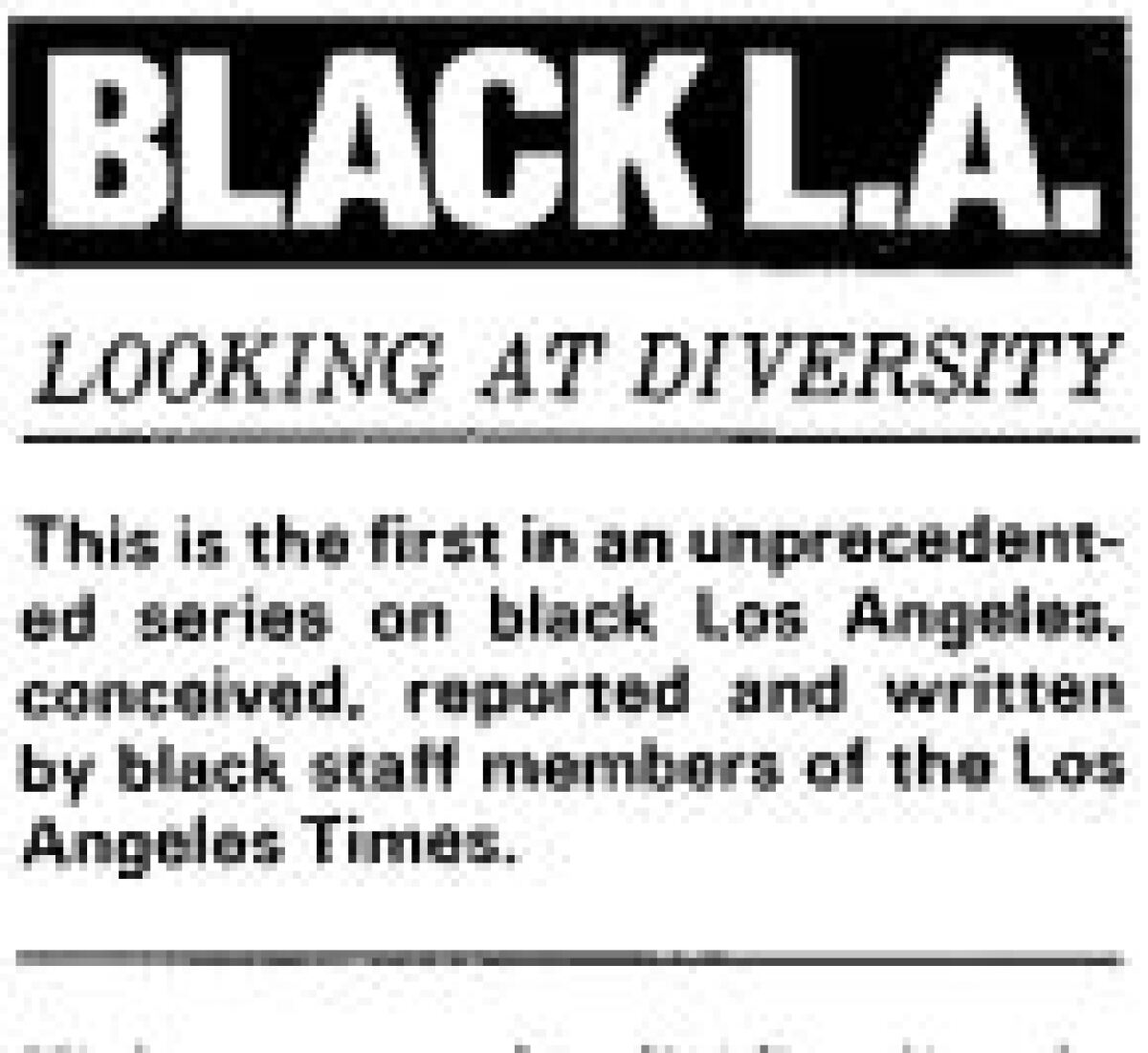 "Black L.A.: Looking at Diversity"