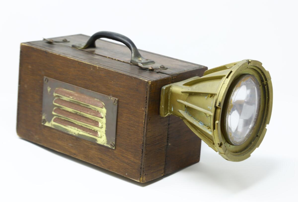 A prop light from an S.S. Titanic lifeboat as seen in 1997's "Titanic."