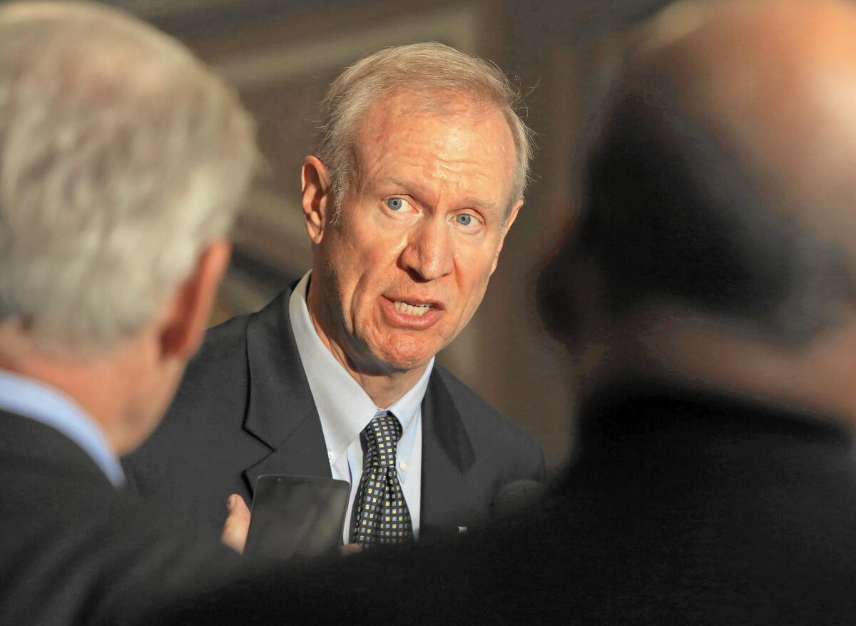 A ruling striking down Illinois’ pension law means Republican Gov. Bruce Rauner and the state Legislature will have to find another way to handle a massive budget deficit.