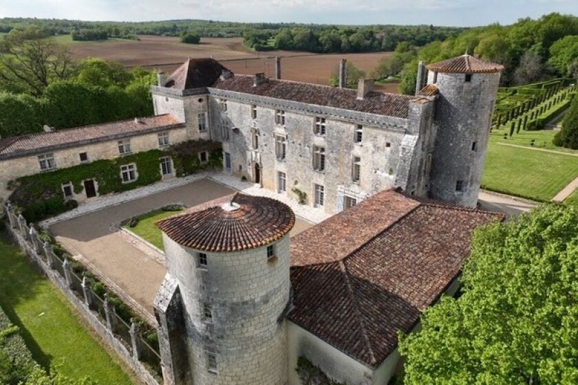 Chateau Puy Vidal, a 13th-century former fortress, is the new home of the Leach family, formerly of La Jolla.