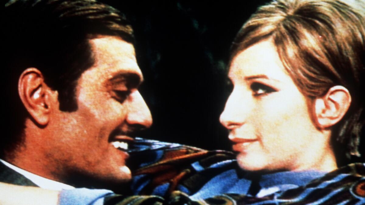 Omar Sharif with Barbra Streisand as Fanny Brice in "Funny Girl."