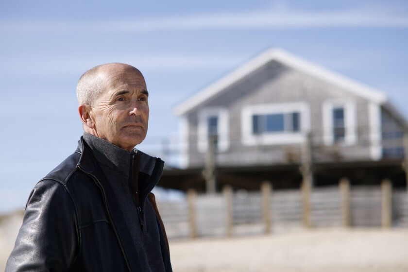 Don Winslow on a beach in Rhode Island, where his new book is set.