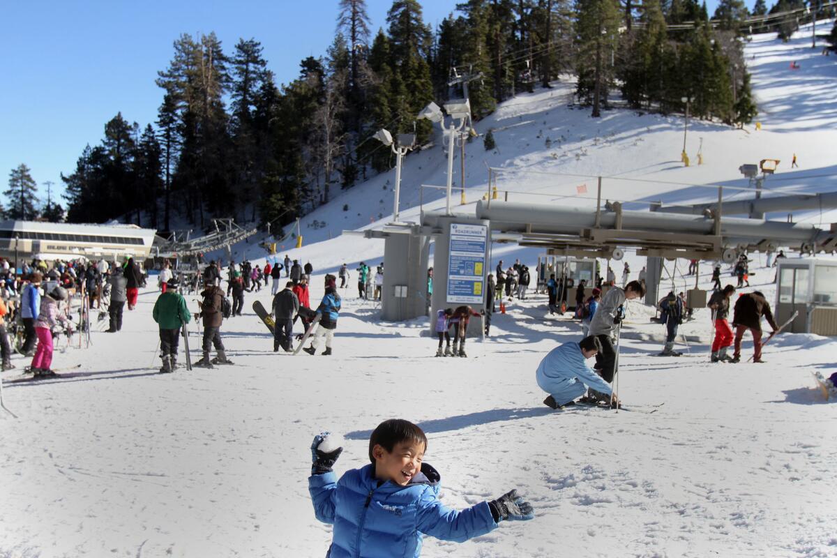 It's way too early for Mountain High ski resort in Wrightwood to have snow, but the ski resort plans to truck some in for an Oct. 4 rail jam in town.