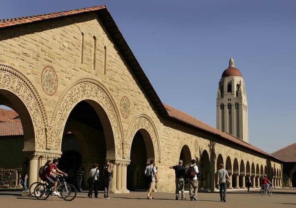 The Stanford campus, whose computer network was breached by a hacker.