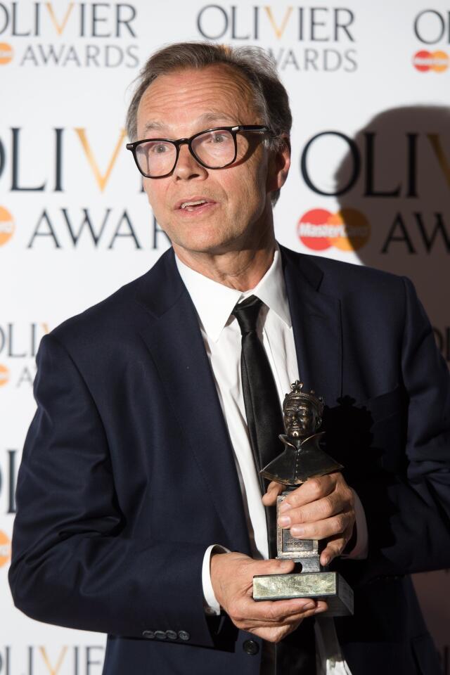 British director Jonathan Kent after winning the award for best musical revival for "Sweeney Todd."