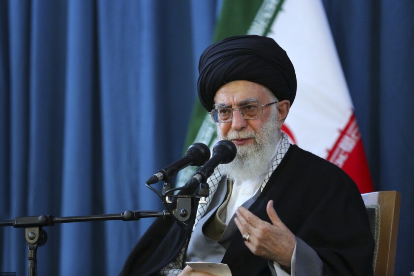 Iranian supreme leader Ayatollah Ali Khamenei in 2016.