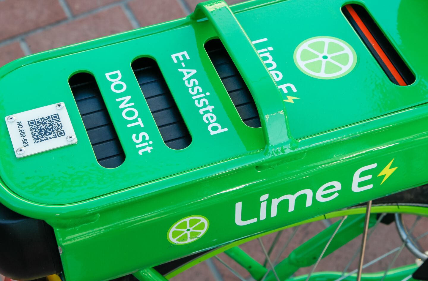This is the battery pack of an electric LimeBike.