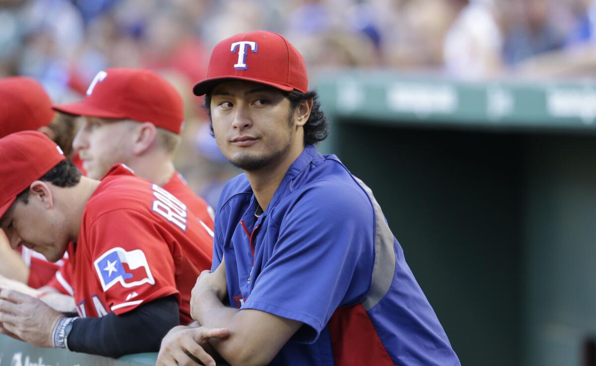 Texas Rangers pitcher Yu Darvish is done for the season because of elbow inflamation.
