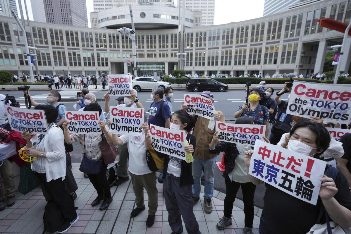 Un puñado de manifestantes pide la cancelación de los Juegos Olímpicos de Tokio  