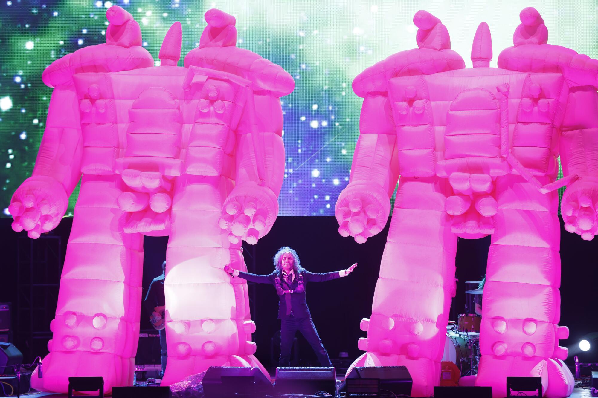 Wayne Coyne of The Flaming Lips performs during the VetsAid 2023 concert.