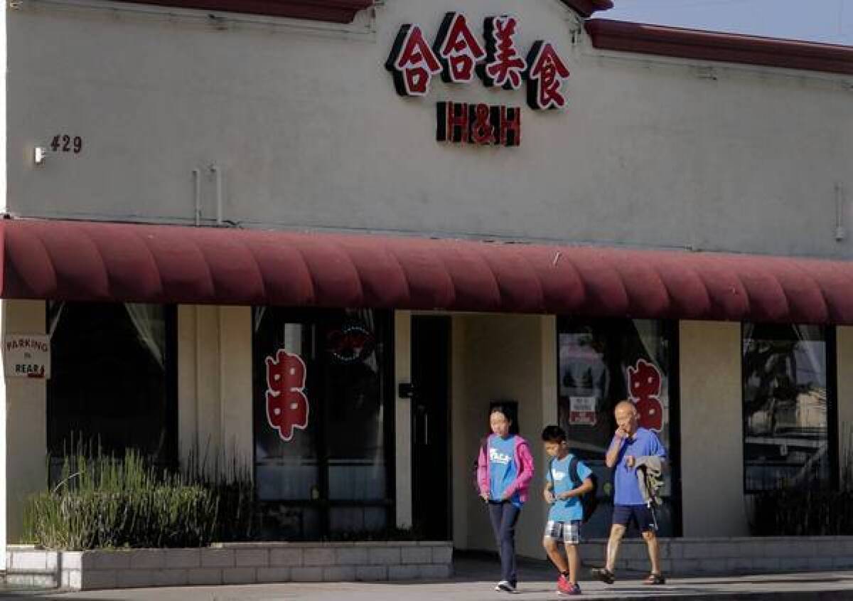 The restaurant H&H; in Monterey Park would be in compliance with the revised sign ordinance.