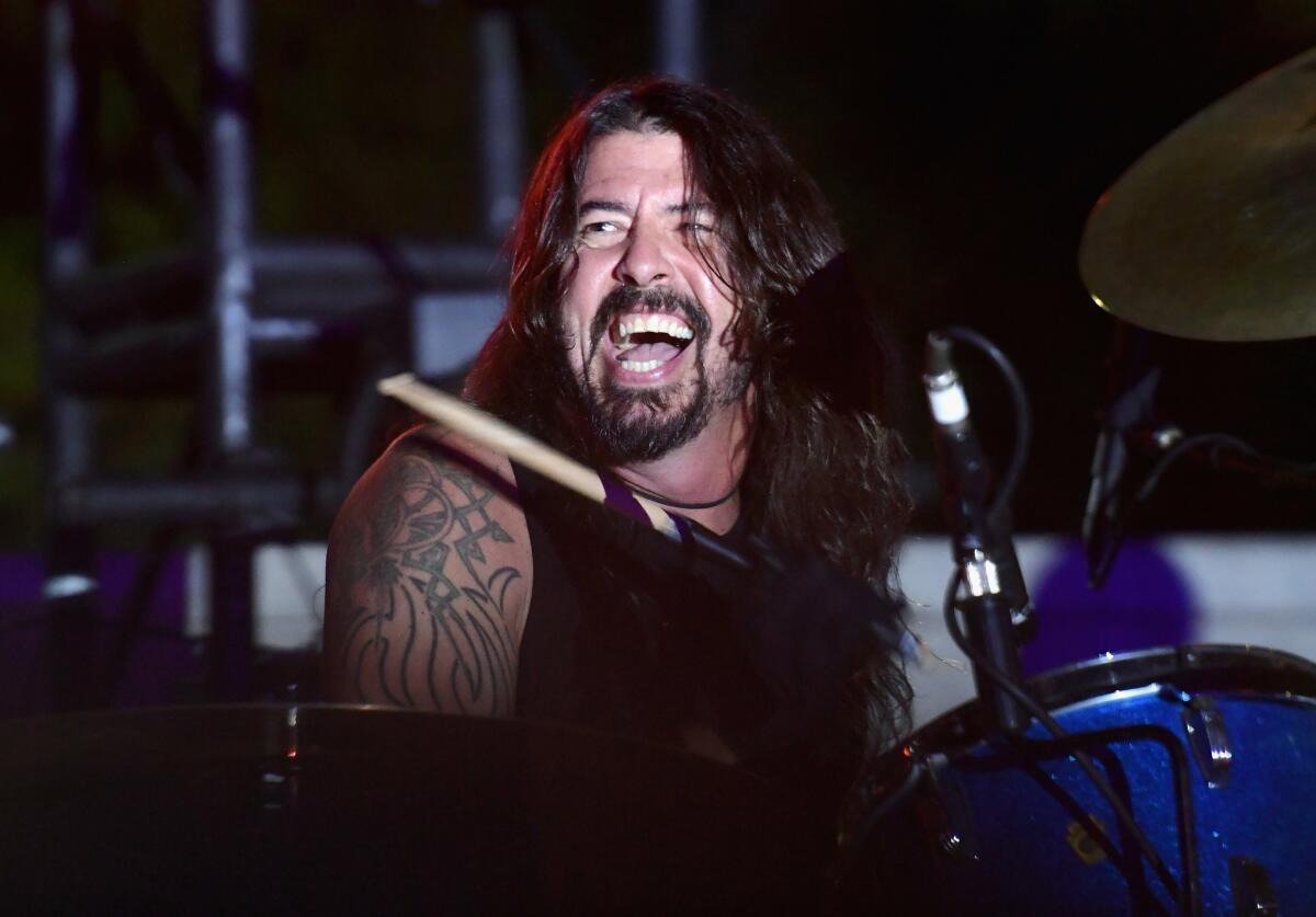 Dave Grohl on the drums