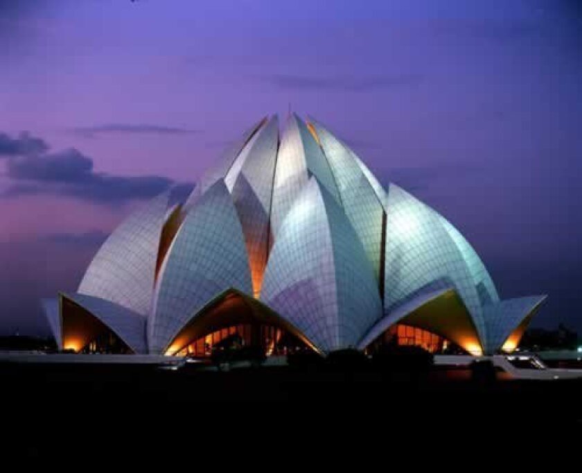 La Jollan Fariborz Sahba designed the Lotus Temple in Delhi, India. With millions of visitors each year, this building is one of the most frequented sites in the world. Courtesy