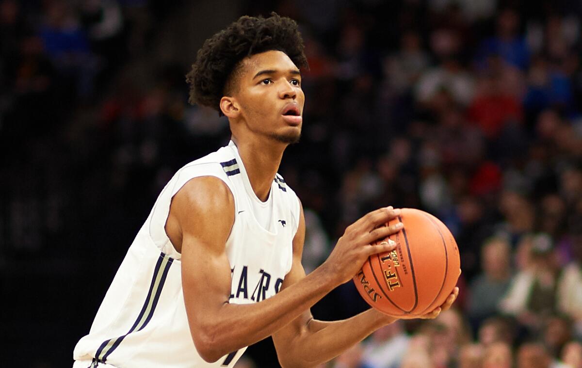 Sierra Canyon's Ziaire Williams shoots against Minnehaha in Minneapolis in January.