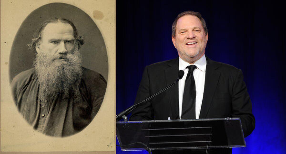 Harvey Weinstein will help produce a new version of Leo Tolstoy's "War and Peace."