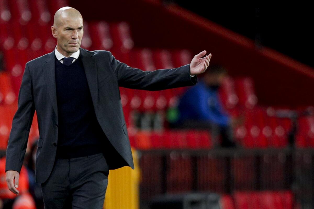 Real Madrid's head coach Zinedine Zidane 