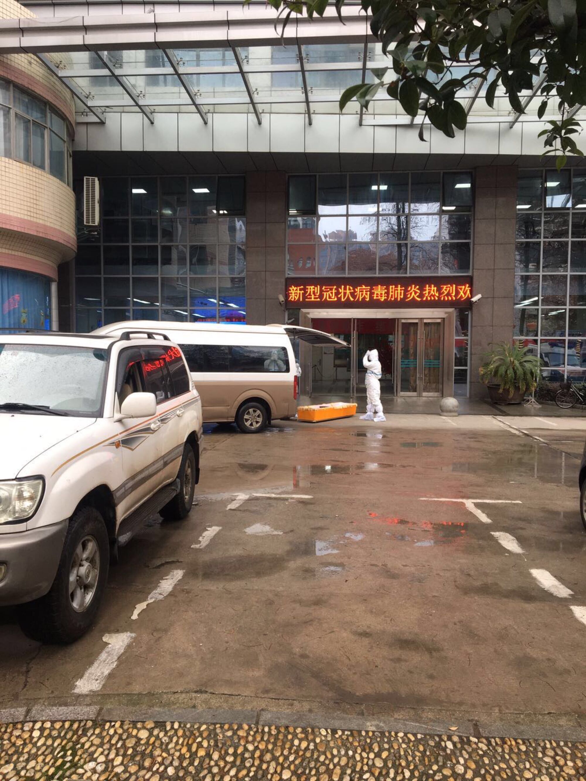 Mr. Yang sat in his car in front of a hospital, watching funeral workers load corpses into vehicles to be cremated. Every body was another empty bed and chance for his father's survival.