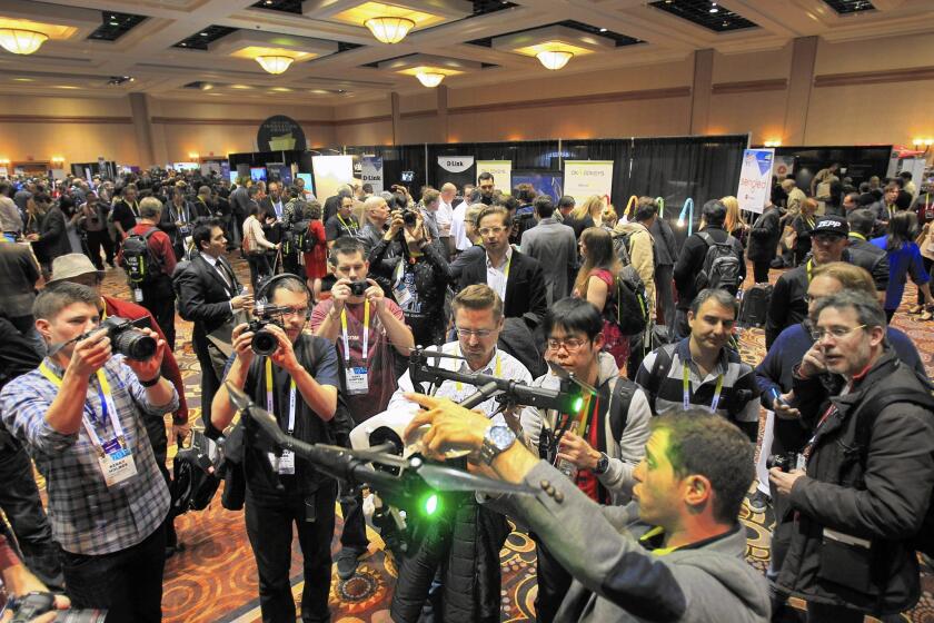 Drone manufacturer DJI shows off the Inspire 1 at the International Consumer Electronics Show. More than 150,000 people are expected to attend the massive Las Vegas event.