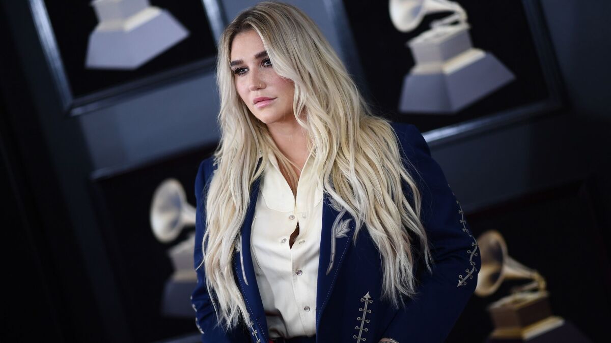 Kesha arrives for the 60th Grammy Awards on Jan. 28, 2018, in New York.