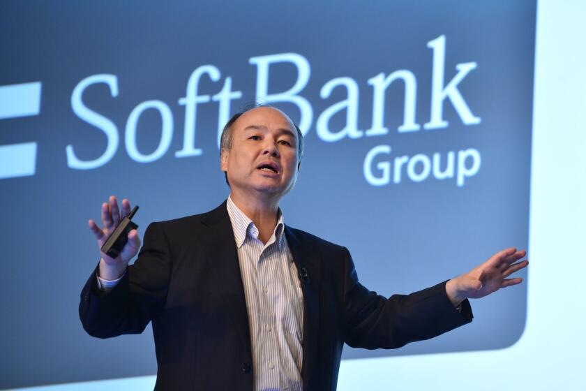 (FILES) This file photo taken on July 28, 2016 shows SoftBank Group Representative Masayoshi Son speaking during a press conference to announce the company's financial results in Tokyo. The 60-year-old tycoon Son, who is listed by Forbes as Japan's richest man with an estimated fortune of 22.2 billion USD, has embarked on a furious spree of purchases culminating in December 28, 2017 deal to take a hefty stake in ride-sharing app Uber. / AFP PHOTO / KAZUHIRO NOGIKAZUHIRO NOGI/AFP/Getty Images ** OUTS - ELSENT, FPG, CM - OUTS * NM, PH, VA if sourced by CT, LA or MoD **