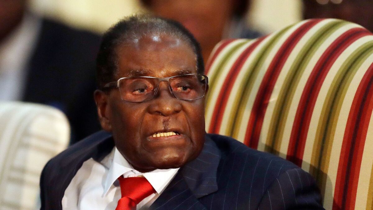 Zimbabwean President Robert Mugabe in October 2017. A military move against his government appears likely to end his 37-year rule.