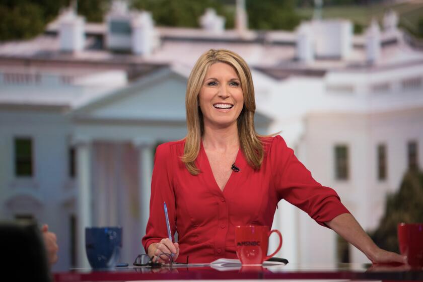 Nicolle Wallace on the set of her MSNBC program.