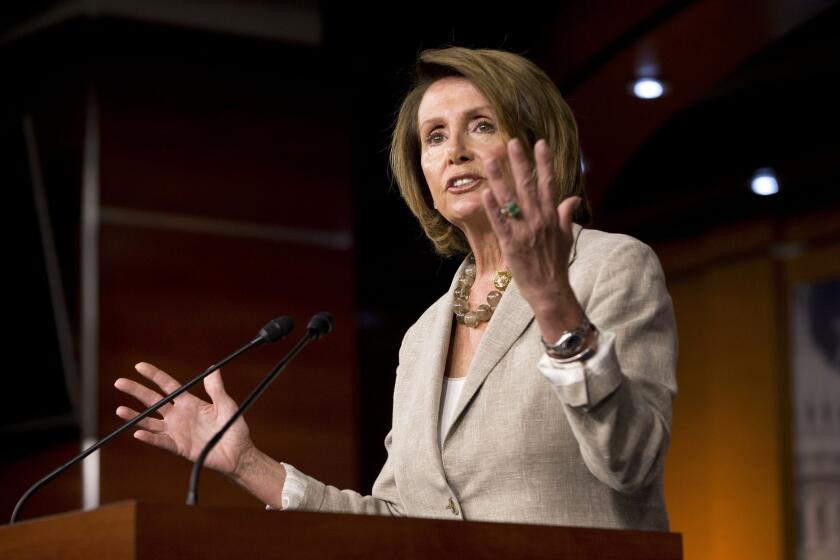 House Minority Leader Nancy Pelosi of Calif. speaks during her weekly news conference on Capitol Hill in Washington, Thursday, Sept. 10, 2015. (AP Photo/Pablo Martinez Monsivais)