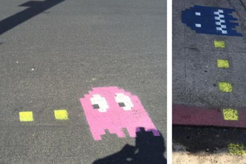 Pac-Man street art in downtown L.A.
