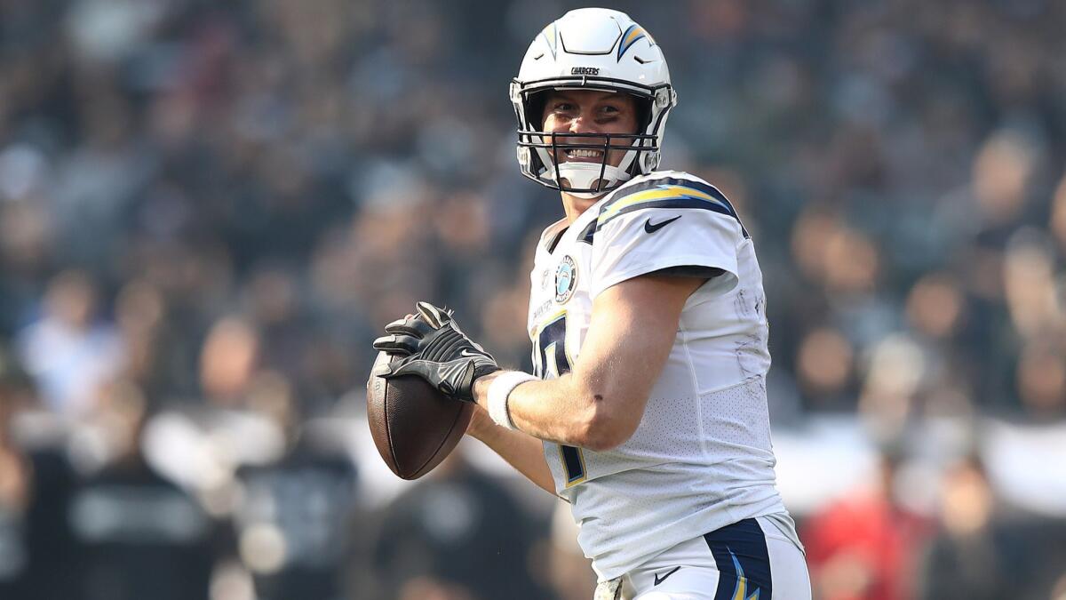 Chargers quarterback Philip Rivers has the third-best passer rating in the NFL.
