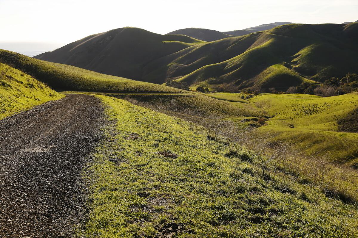 Many roads in Hollister Ranch are unpaved