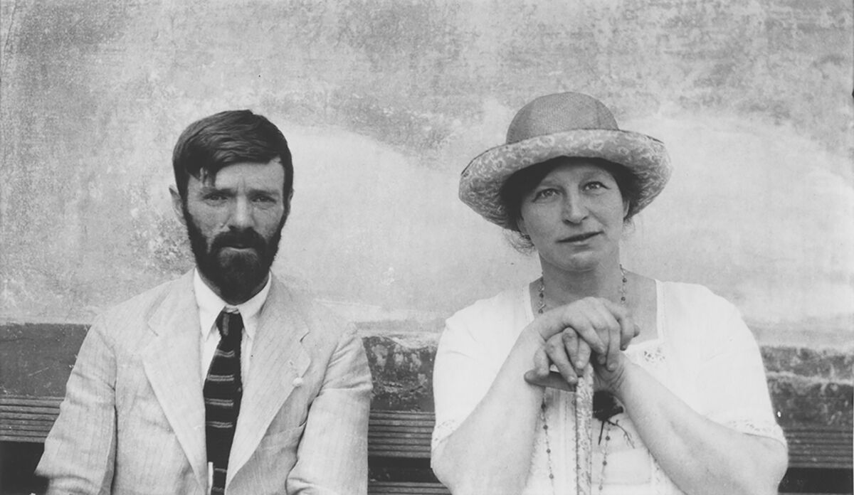 D.H. Lawrence and wife Frieda Lawrence in Chapala, Mexico in 1923. From Frances Wilson's new biography, "Burning Man."