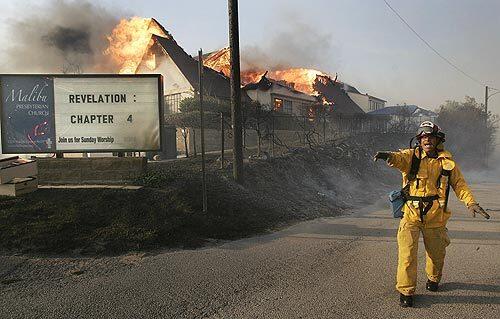 Canyon Fire -- Church sign