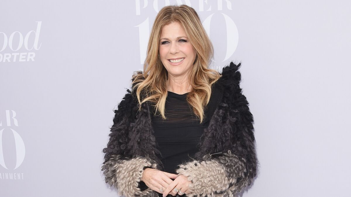 Rita Wilson attends an event hosted by the Hollywood Reporter in Los Angeles on Wednesday. The actress-singer was diagnosed with breast cancer in March and underwent a double mastectomy in April.