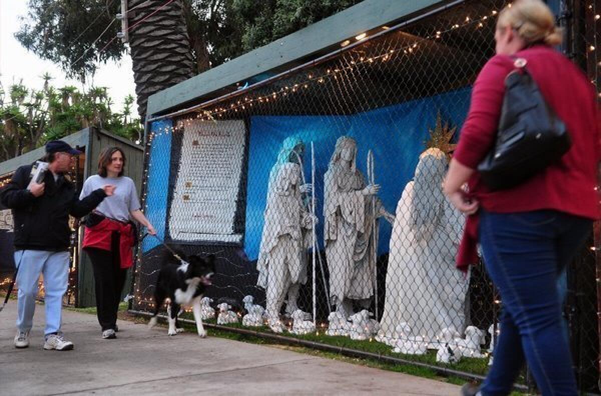 The Santa Monica Nativity scene as displayed in 2011.