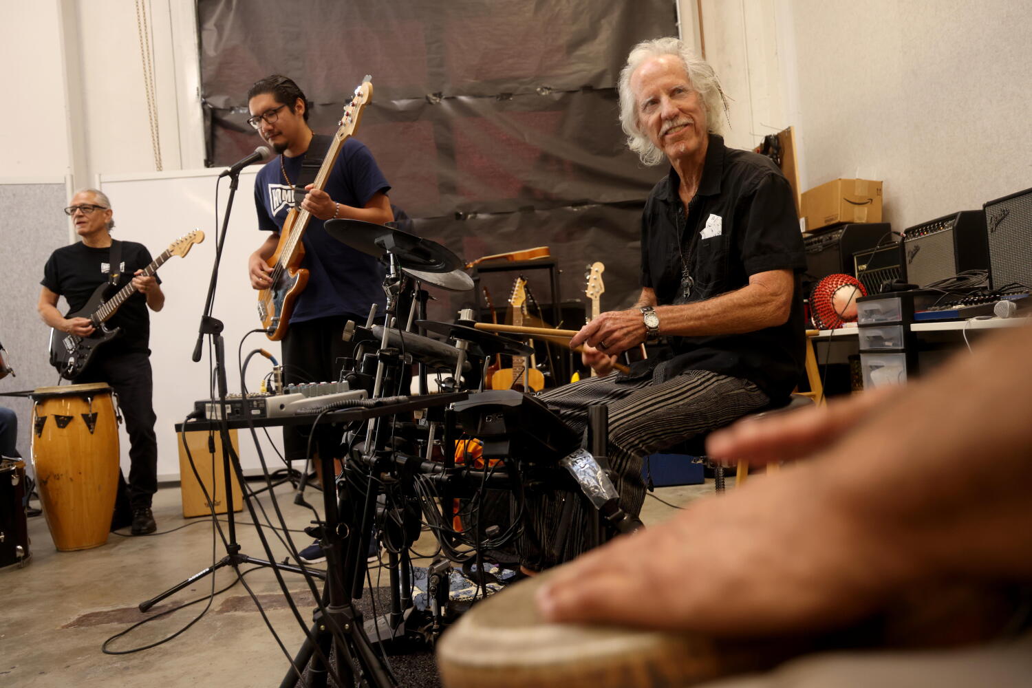 Lopez: Doors drummer John Densmore jams at Homeboy: 'Maybe I can do something here'