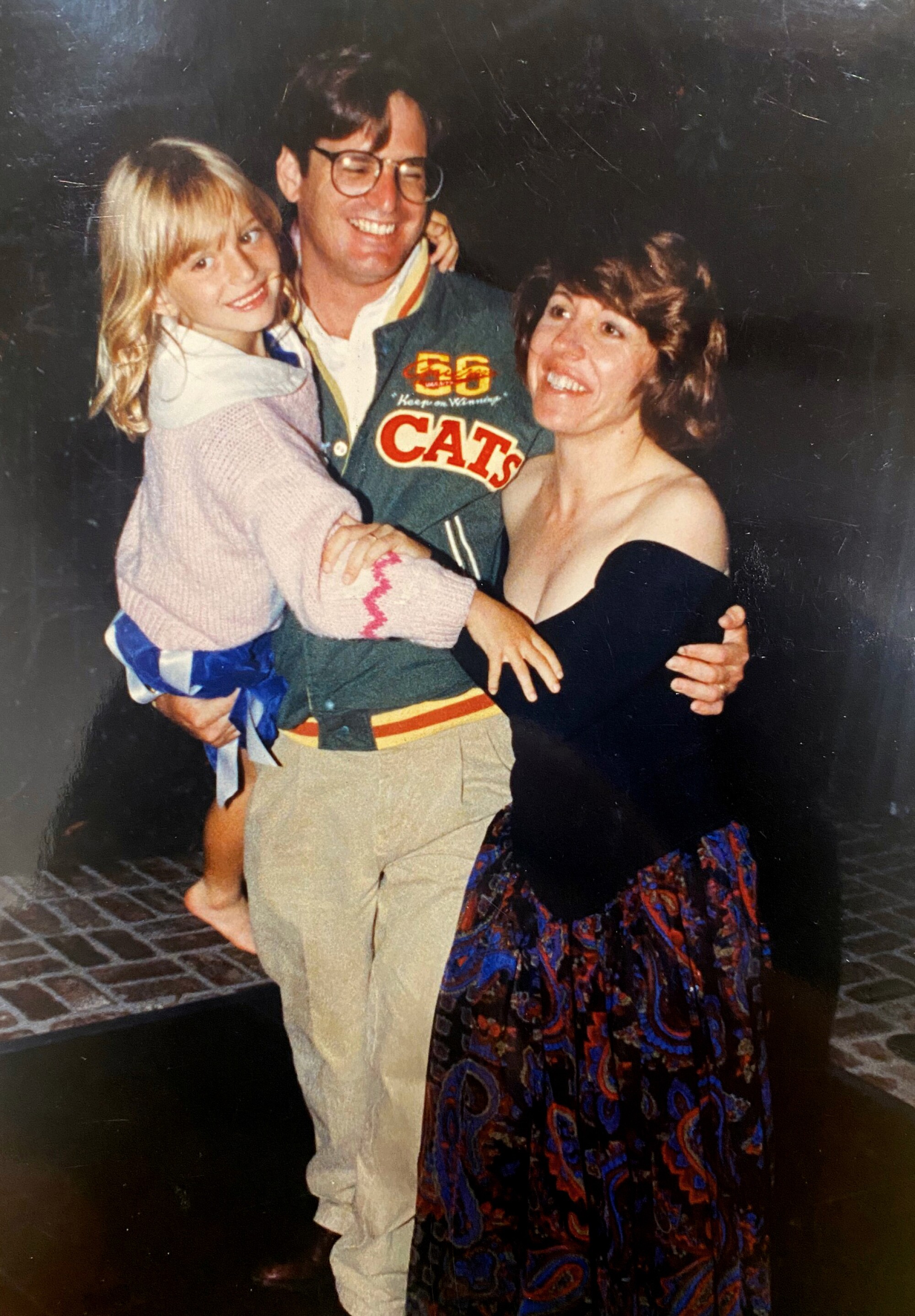 Katy Tur, left, with her father and mother on her father's 30th birthday.