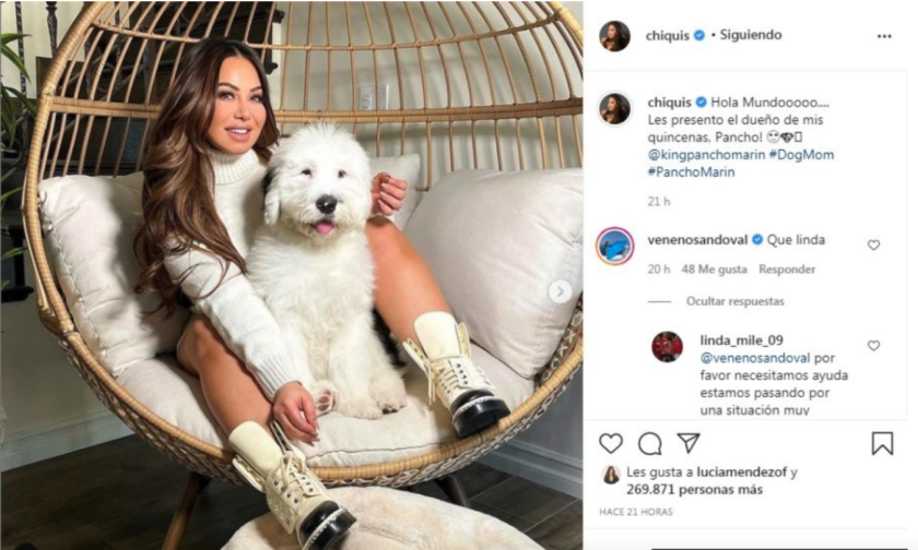 Con esta fotografía, Chiquis obtuvo mensajes muy cariñosos de algunos de sus seguidores. Foto / Instagram @chiquis