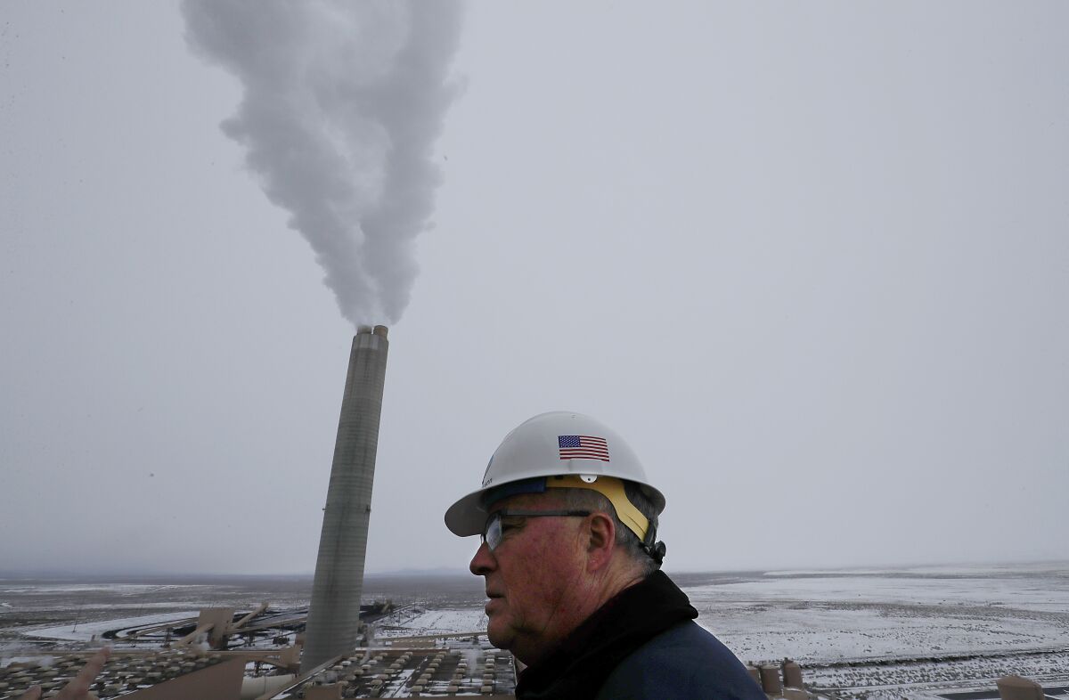 Plant manager Jon Finlinson at the coal-fired Intermountain Power Plant outside Delta, Utah.