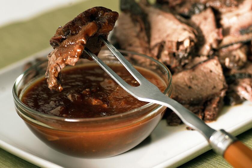 Recipe: Hickory-smoked brisket with Southwestern barbecue sauce