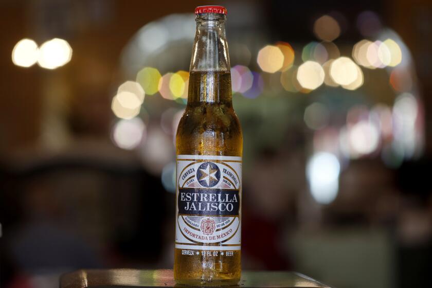 Anheuser-Busch's Mexican import, Estrella Jalisco, is on the menu at Birrieria Chalio in East Los Angeles.