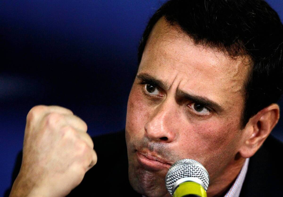 Opposition presidential candidate Henrique Capriles said supporters would hold candlelight marches Tuesday night to demand that the Venezuelan government address rising crime.