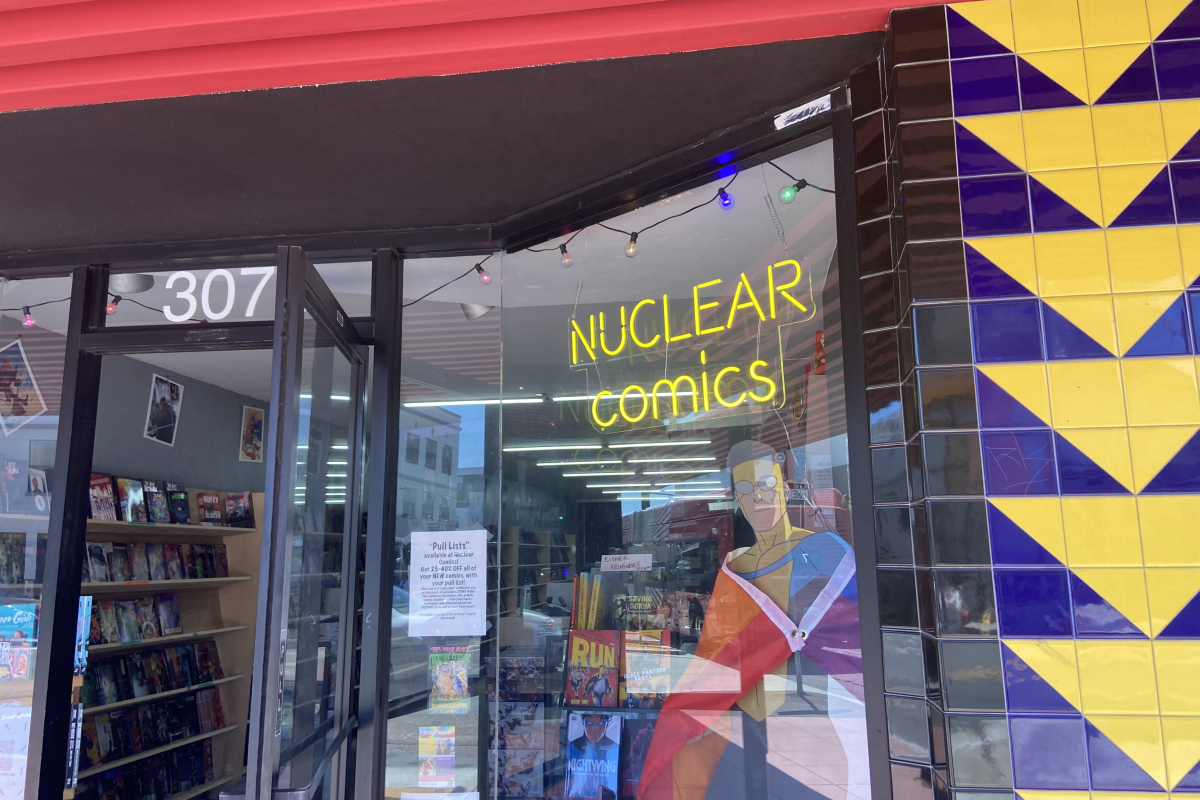 The exterior of Nuclear Comics in 2022