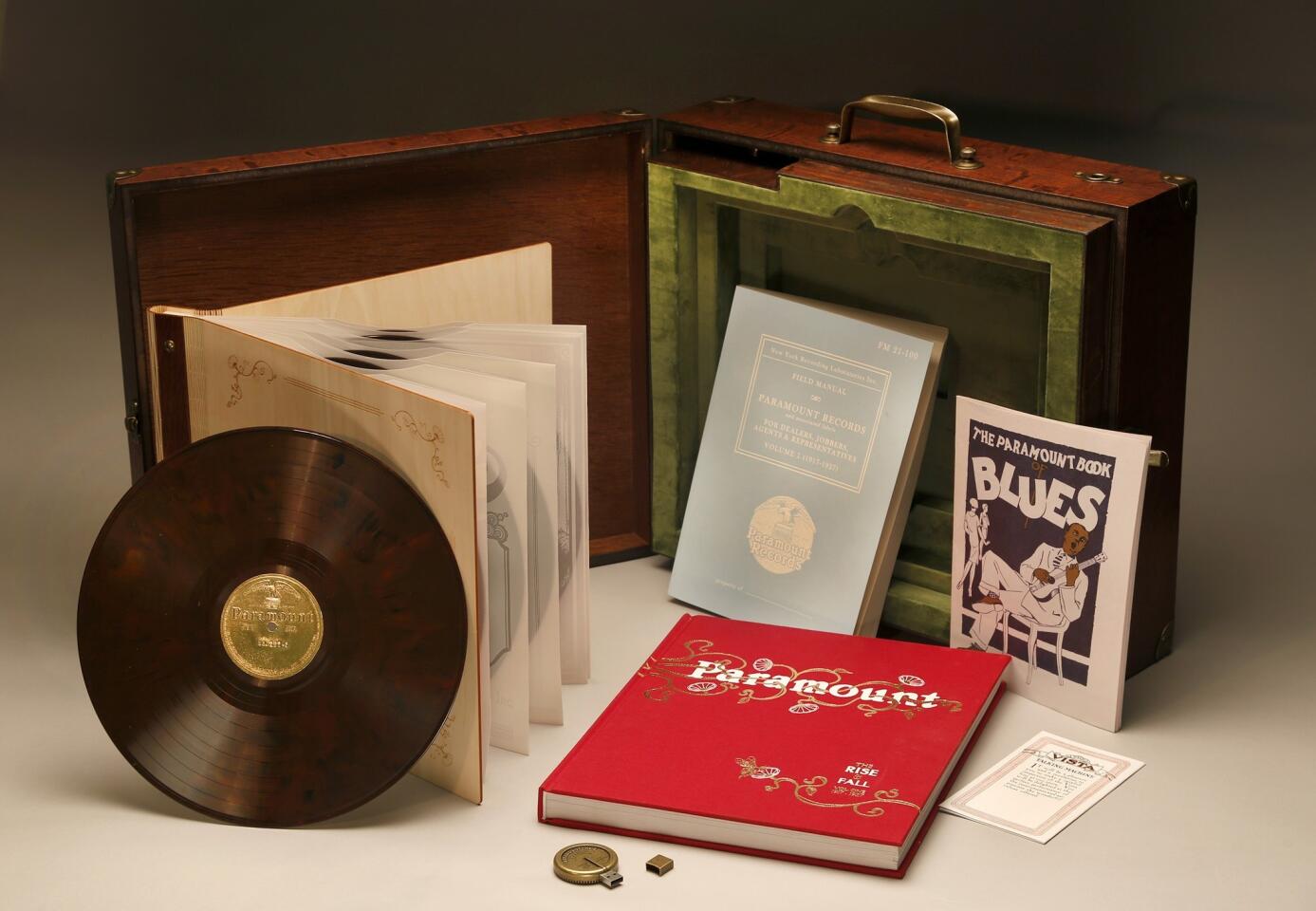 Paramount Records box, a big wooden collection of records, books and ephemera circa 1917 to 1927.