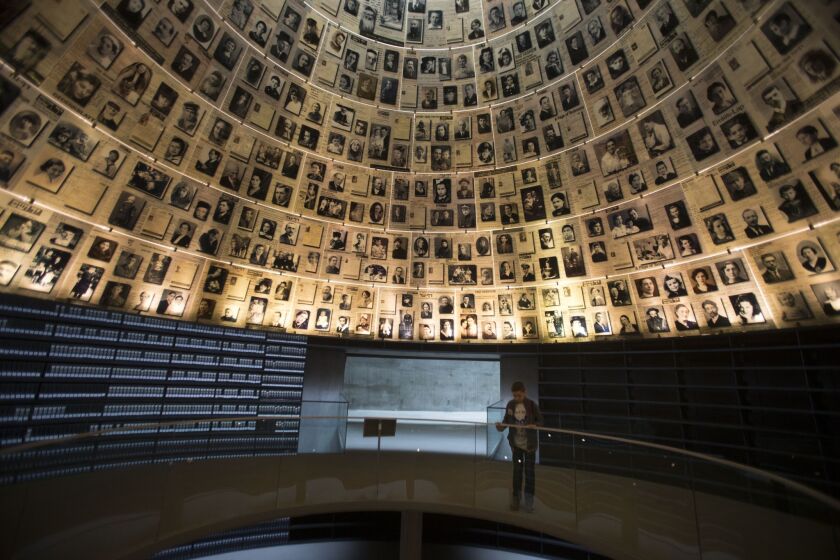 The Hall of Names at the Yad Vashem Holocaust museum in Jerusalem, which commemorates the 6 million Jews killed by the Nazis during World War II. Today is International Holocaust Remembrance Day.