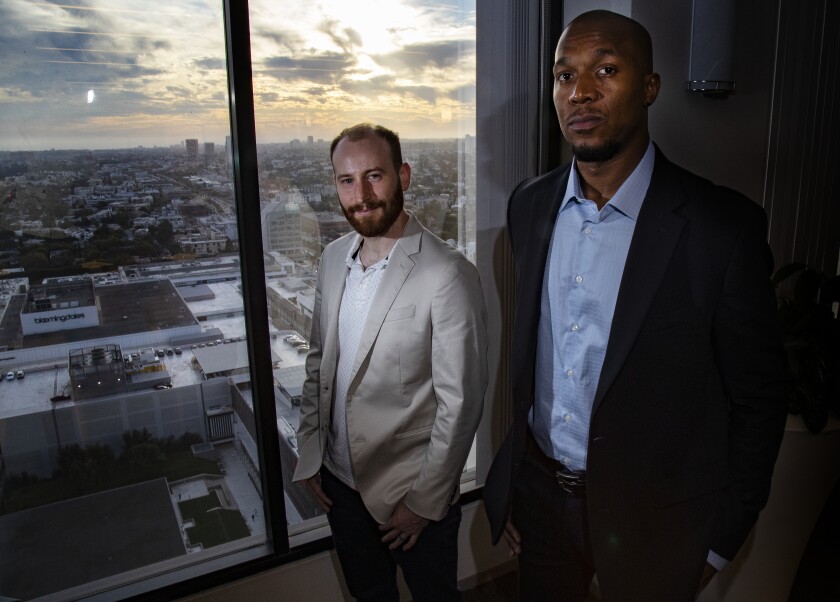 Ricky Volante, left, and David West are the founders of the Historical Basketball League.