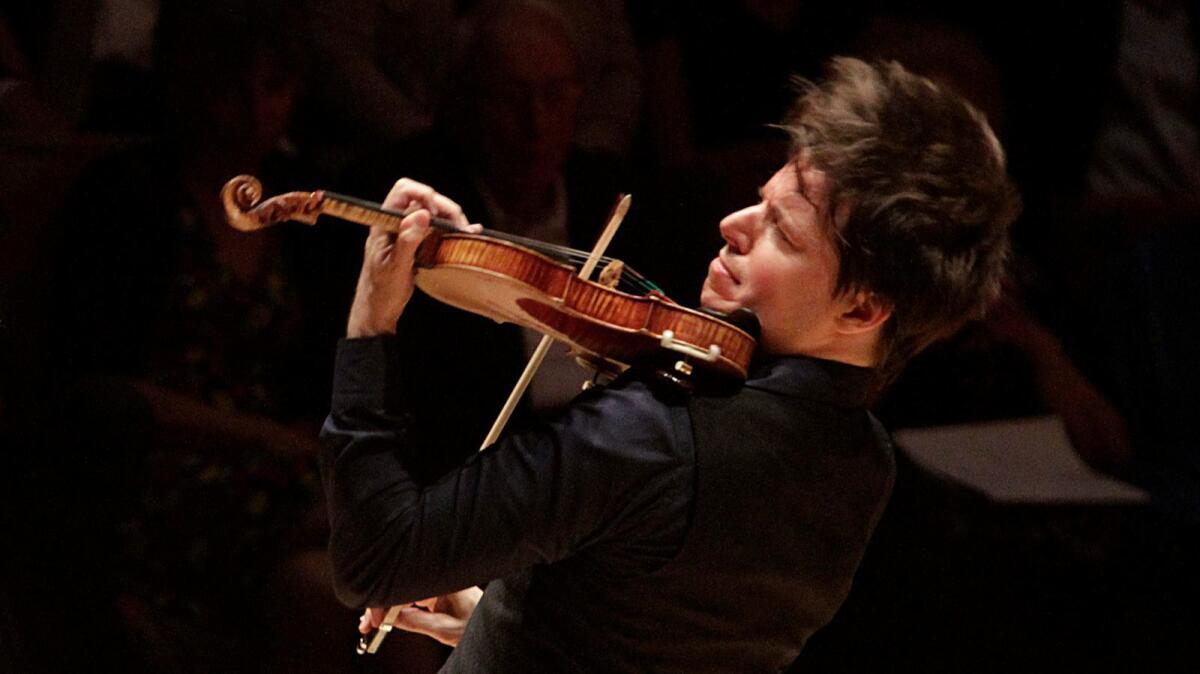 Violinist Joshua Bell will perform Sibelius’ Violin Concerto with Pacific Symphony.