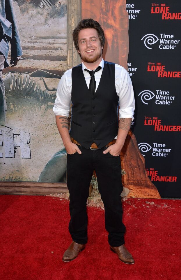 Singer Lee DeWyze arrives at the premiere of "The Lone Ranger."