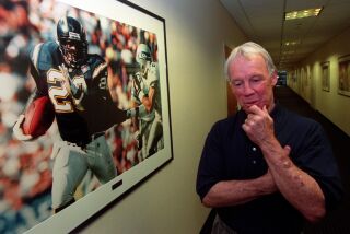 Chargers press conference to officially announce resignation of GM Bobby Beathard. Bethard is seen here in the hallway of the chargers facility after announcing his resignation