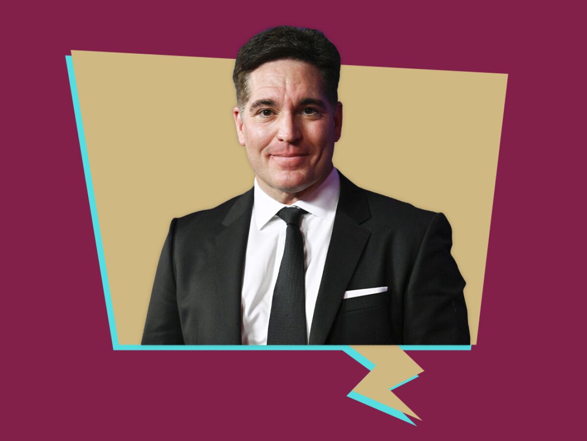 WarnerMedia CEO Jason Kilar framed by a speech bubble
